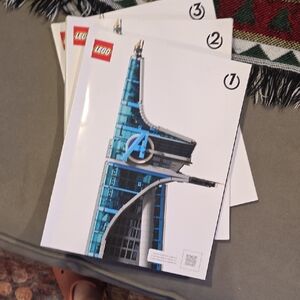 Lego Avengers Tower Instruction Booklets - Blue White